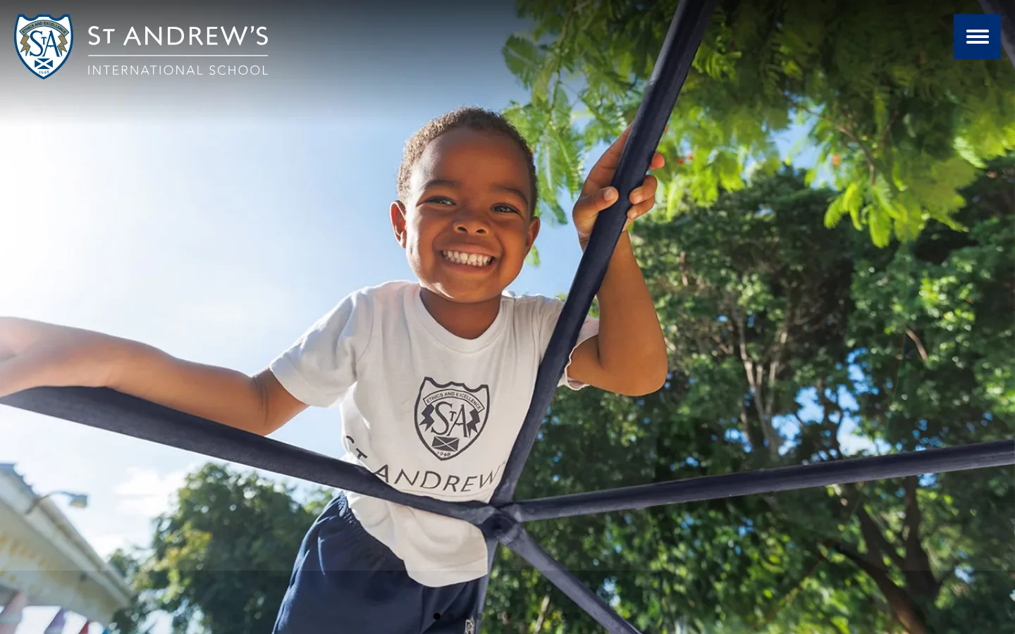 St Andrew's International School Homepage screenshot