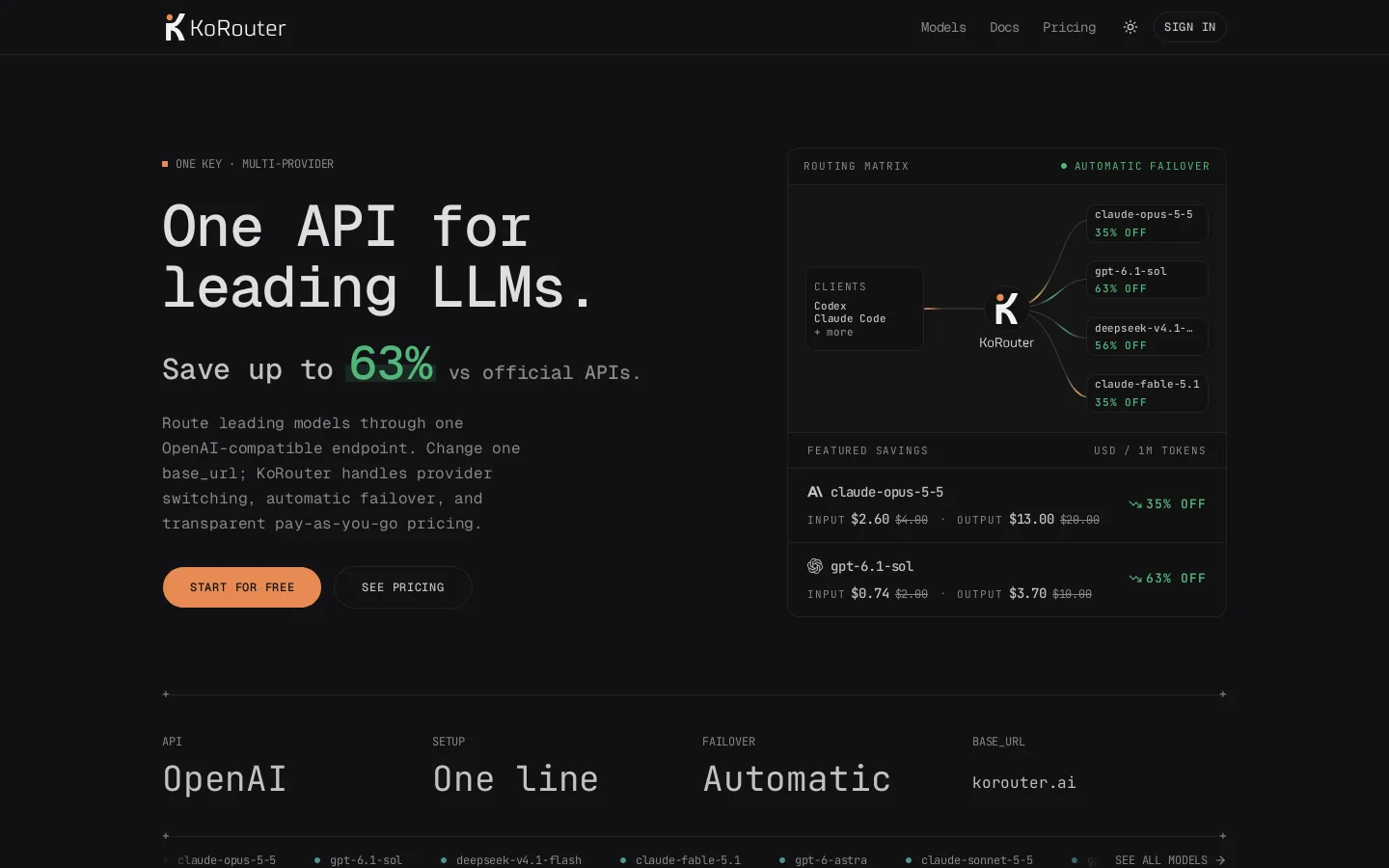 KoRouter Homepage screenshot