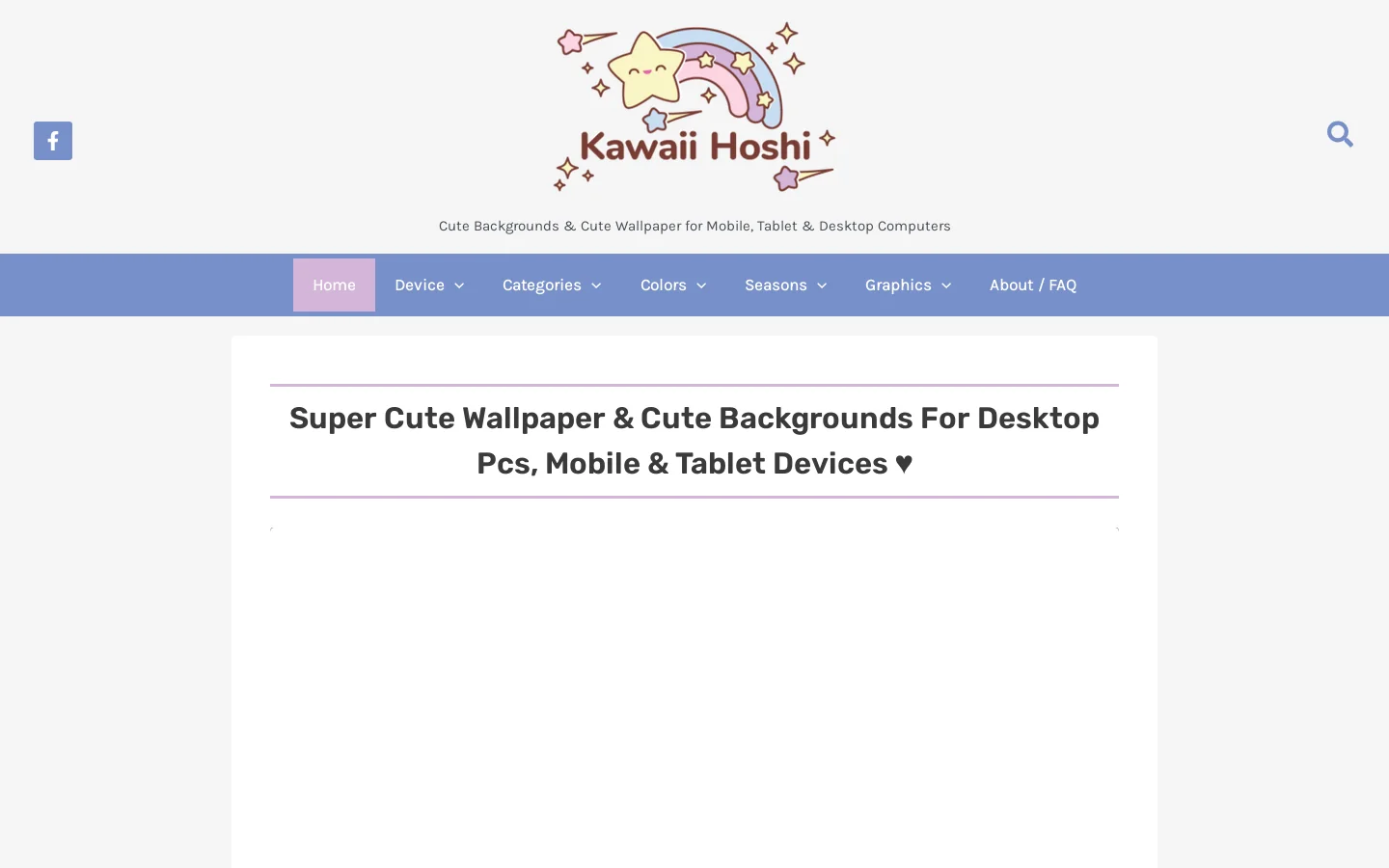 Kawaii Hoshi ♥︎ Cute Wallpapers & Kawaii Backgrounds ♥︎ Homepage screenshot