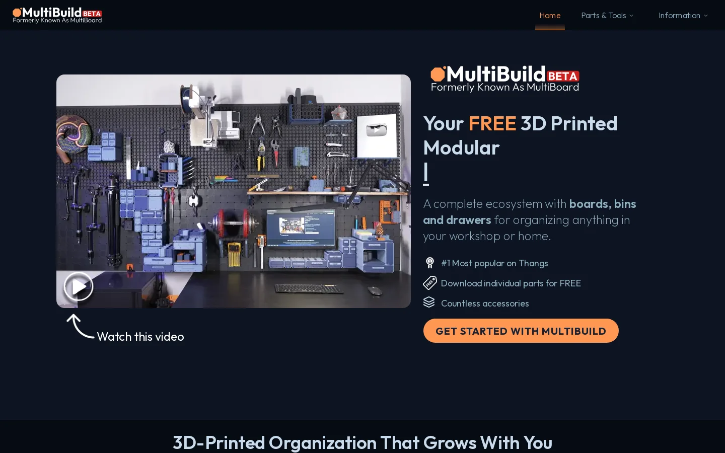 MultiBuild Homepage screenshot