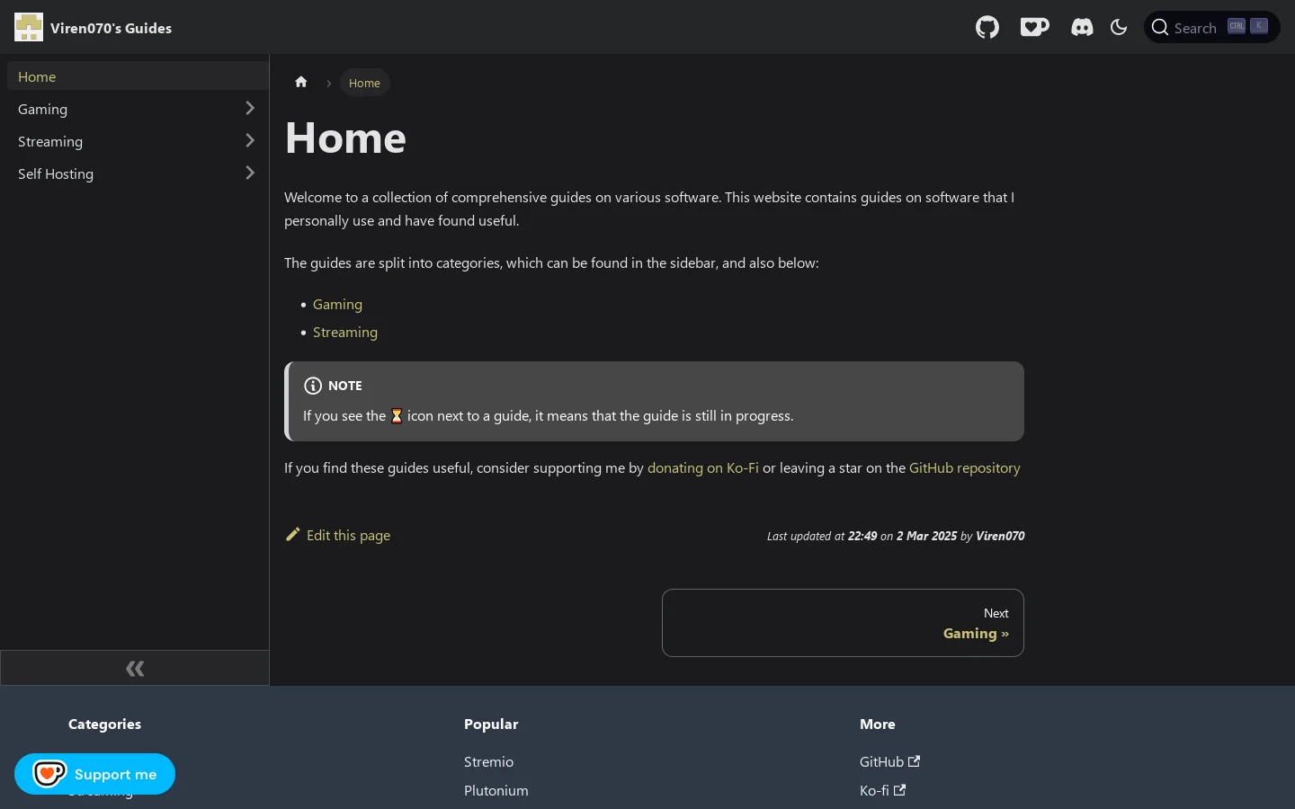 Home | Viren070's Guides Homepage screenshot