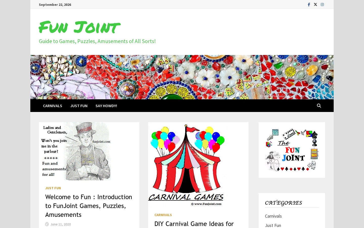 FunJoint Homepage screenshot