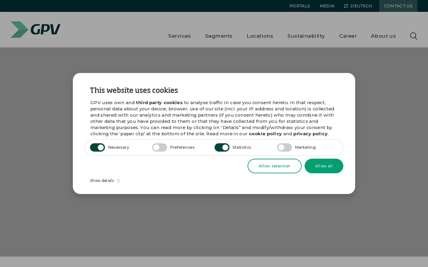 GPV - Your Electronics Manufacturing Services Partner Homepage screenshot