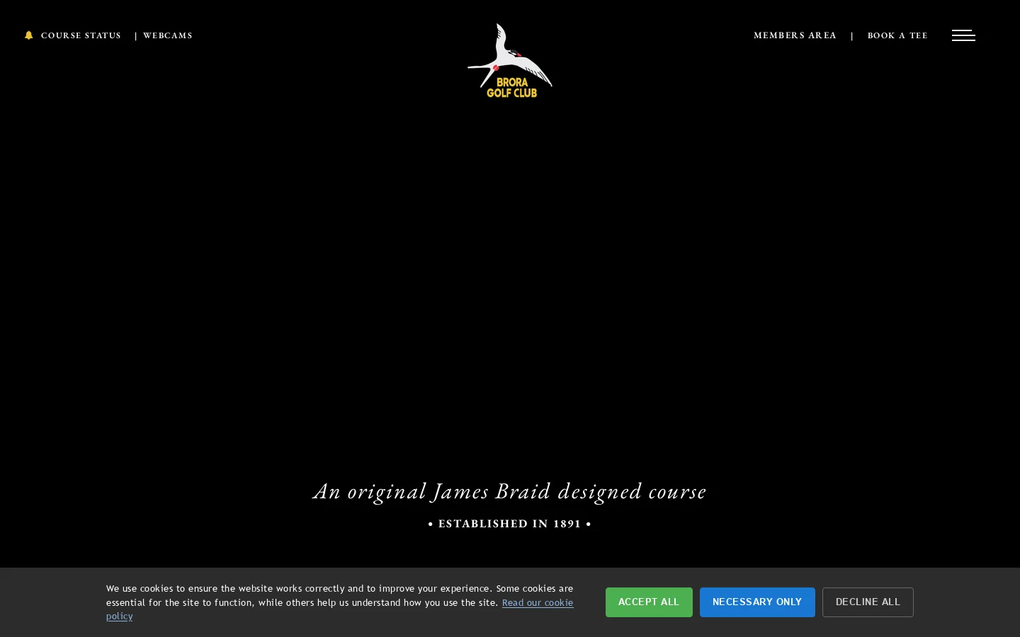Brora Golf Club Homepage screenshot