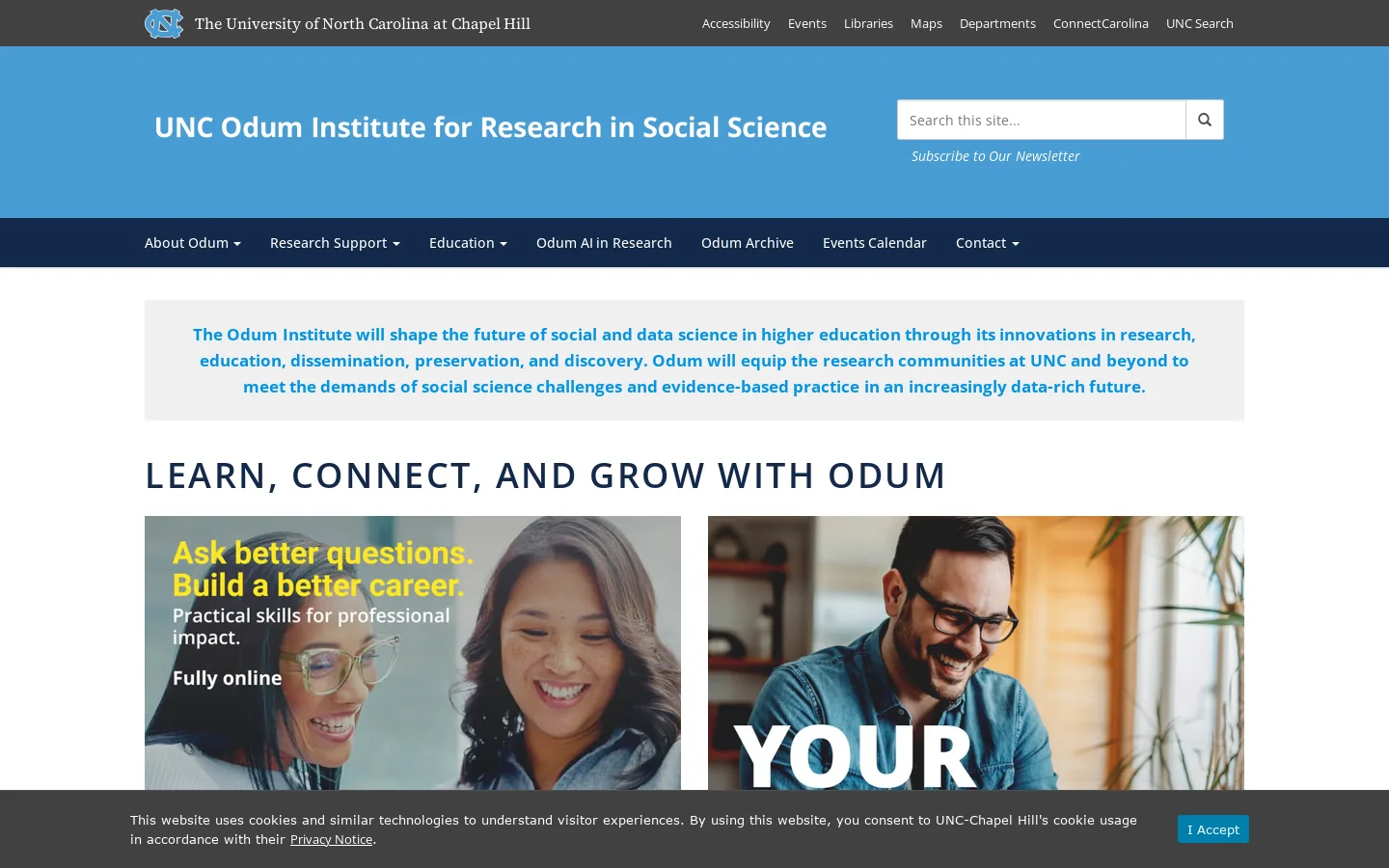 Home - The Odum Institute - UNC Chapel Hill Homepage screenshot