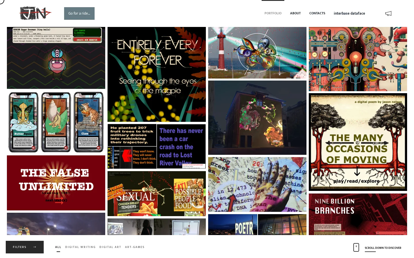Jason Nelson Homepage screenshot
