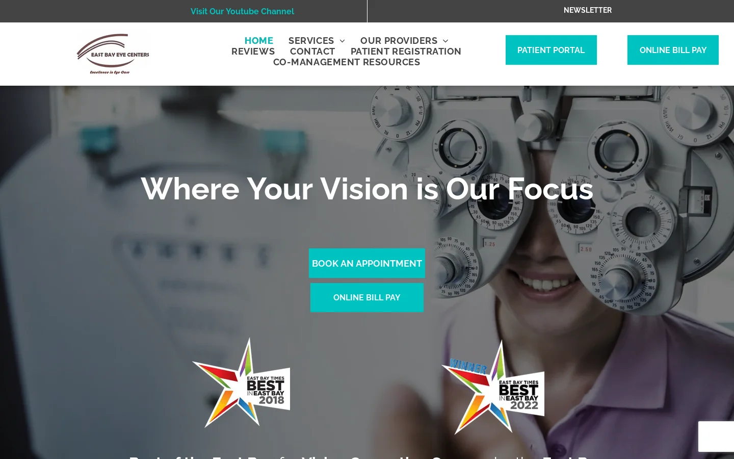 Home - East Bay Eye Center - Multispecialty Eye Care Practice | San Ramon, CA Homepage screenshot
