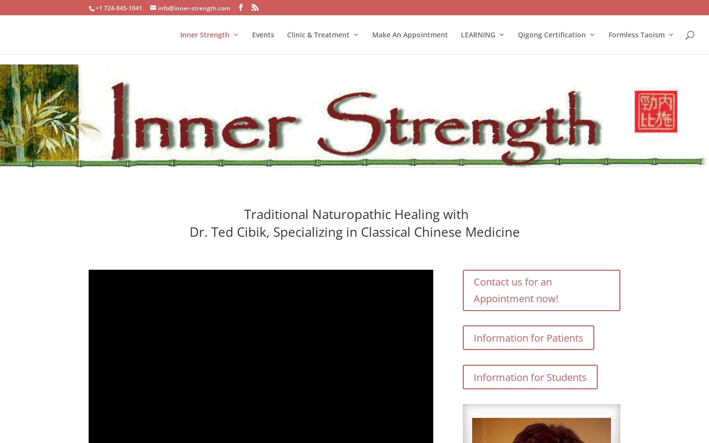 Inner Strength Homepage screenshot