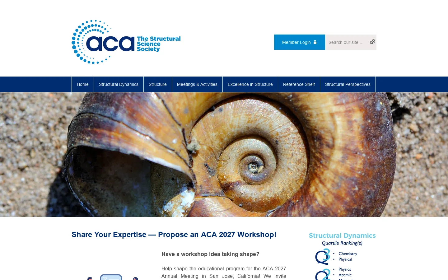 ACA Home Homepage screenshot
