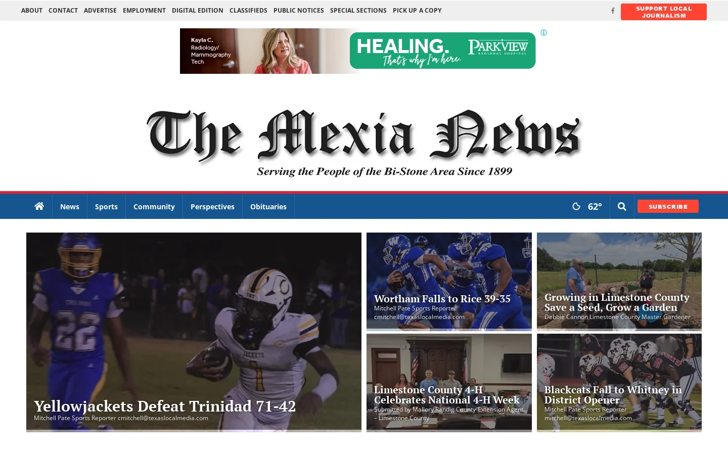 mexiadailynews.com Homepage screenshot