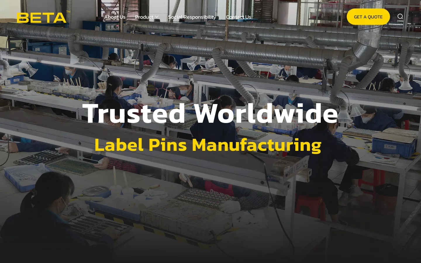 A Dedicated Pins & Fashion Jewelries Manufacturer | Beta Emblems & Dies Homepage screenshot