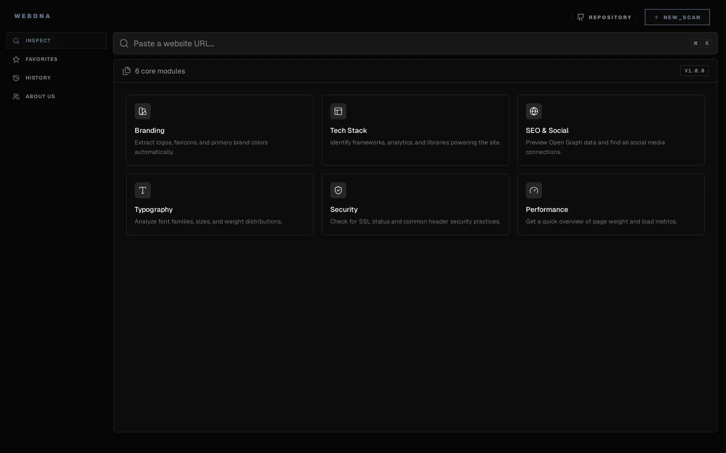 WebDNA Homepage screenshot