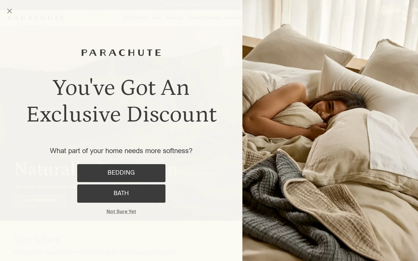 Parachute Home Homepage screenshot