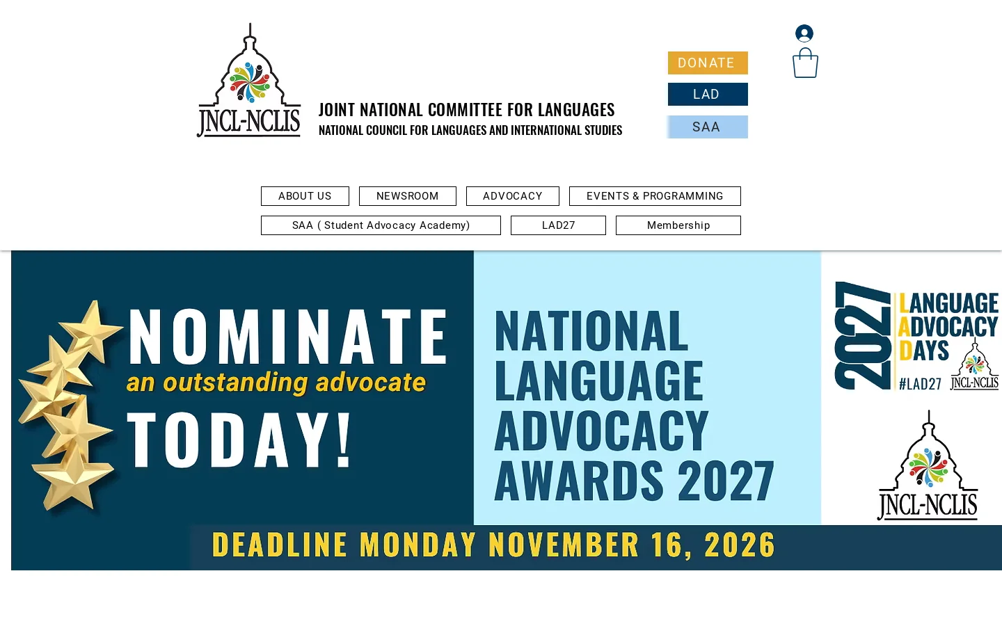 Language Education Policy & Advocacy | JNCL-NCLIS Homepage screenshot