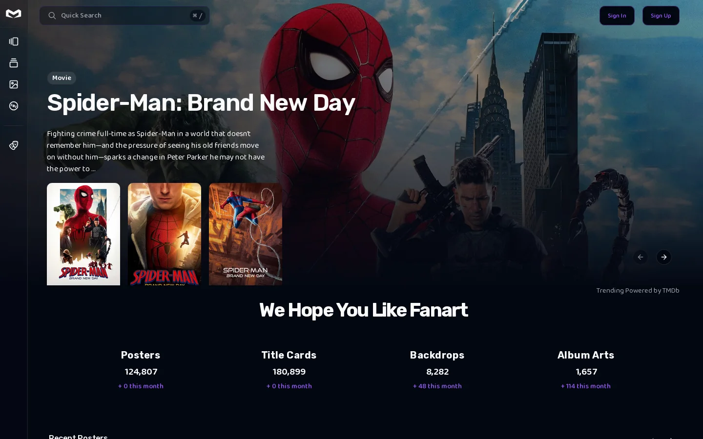 MediUX Homepage screenshot