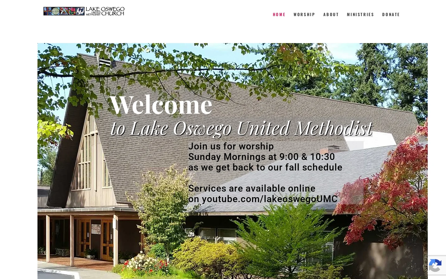 Lake Oswego United Methodist Church | LOUMC | Oregon Homepage screenshot