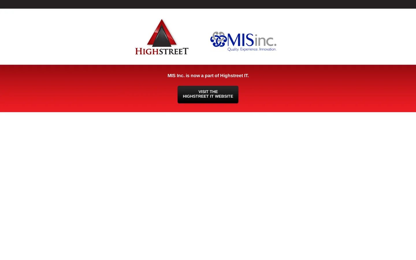 Highstreet IT Solutions Homepage screenshot
