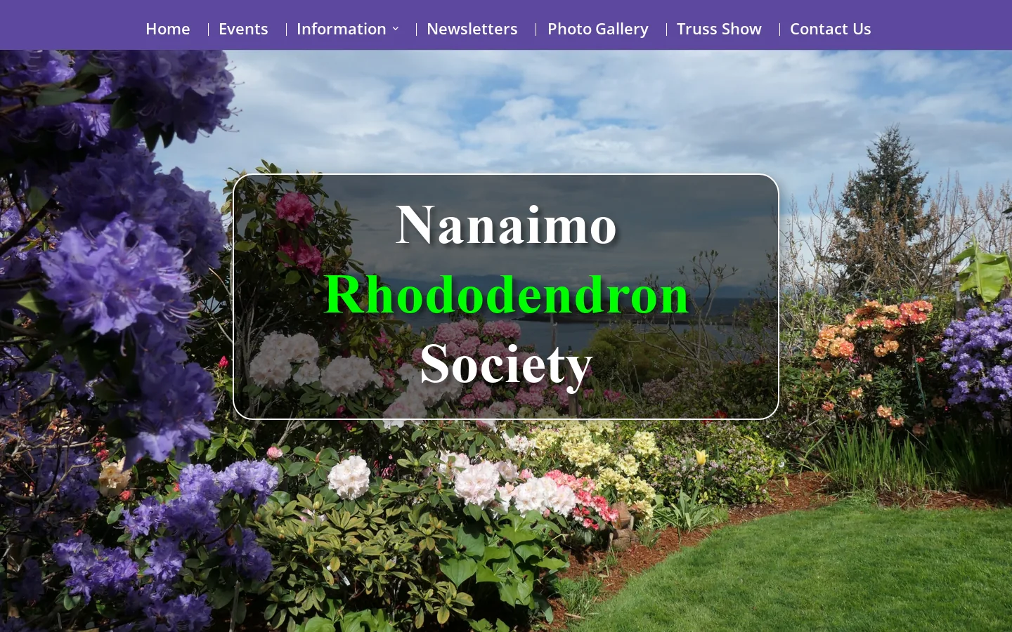 Nanaimo Rhododendron Society | Homepage screenshot