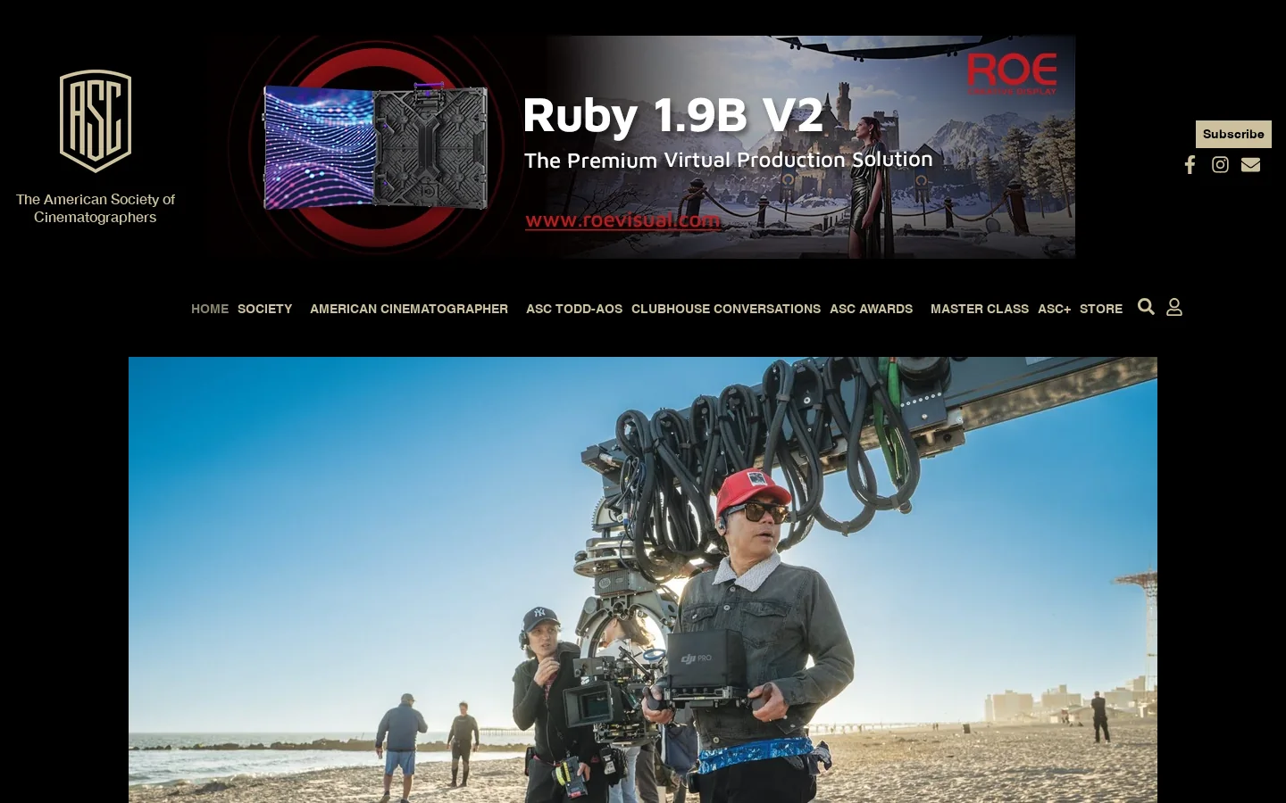 The ASC Homepage screenshot
