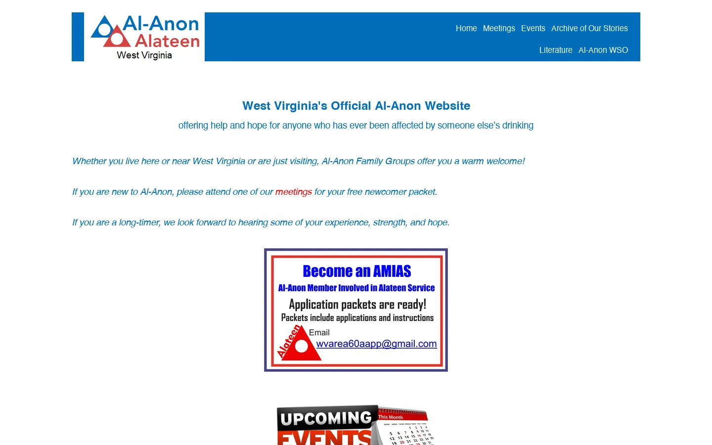 Al-Anon Alateen West Virginia - Al-Anon Alateen West Virginia Homepage screenshot