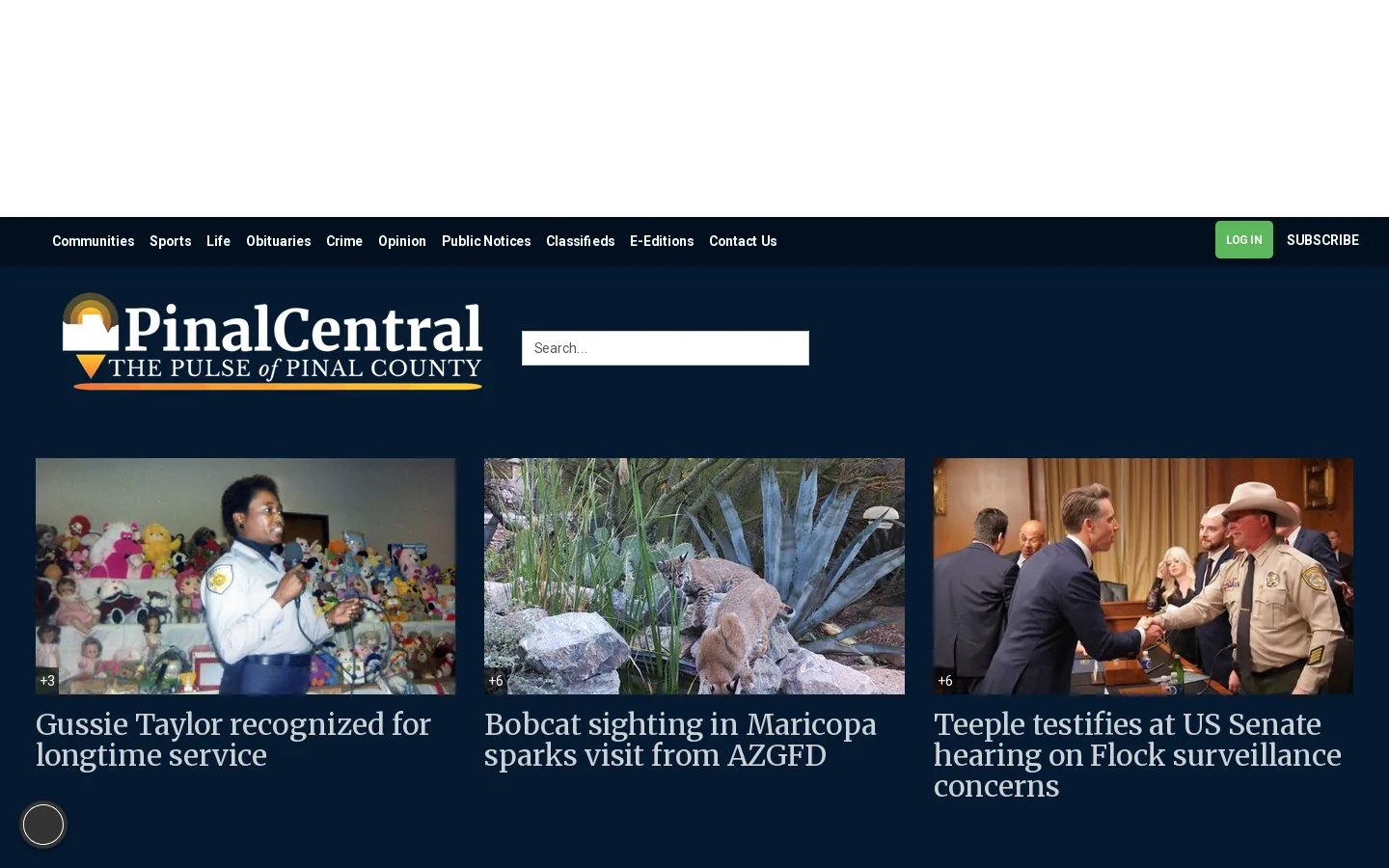 pinalcentral.com Homepage screenshot