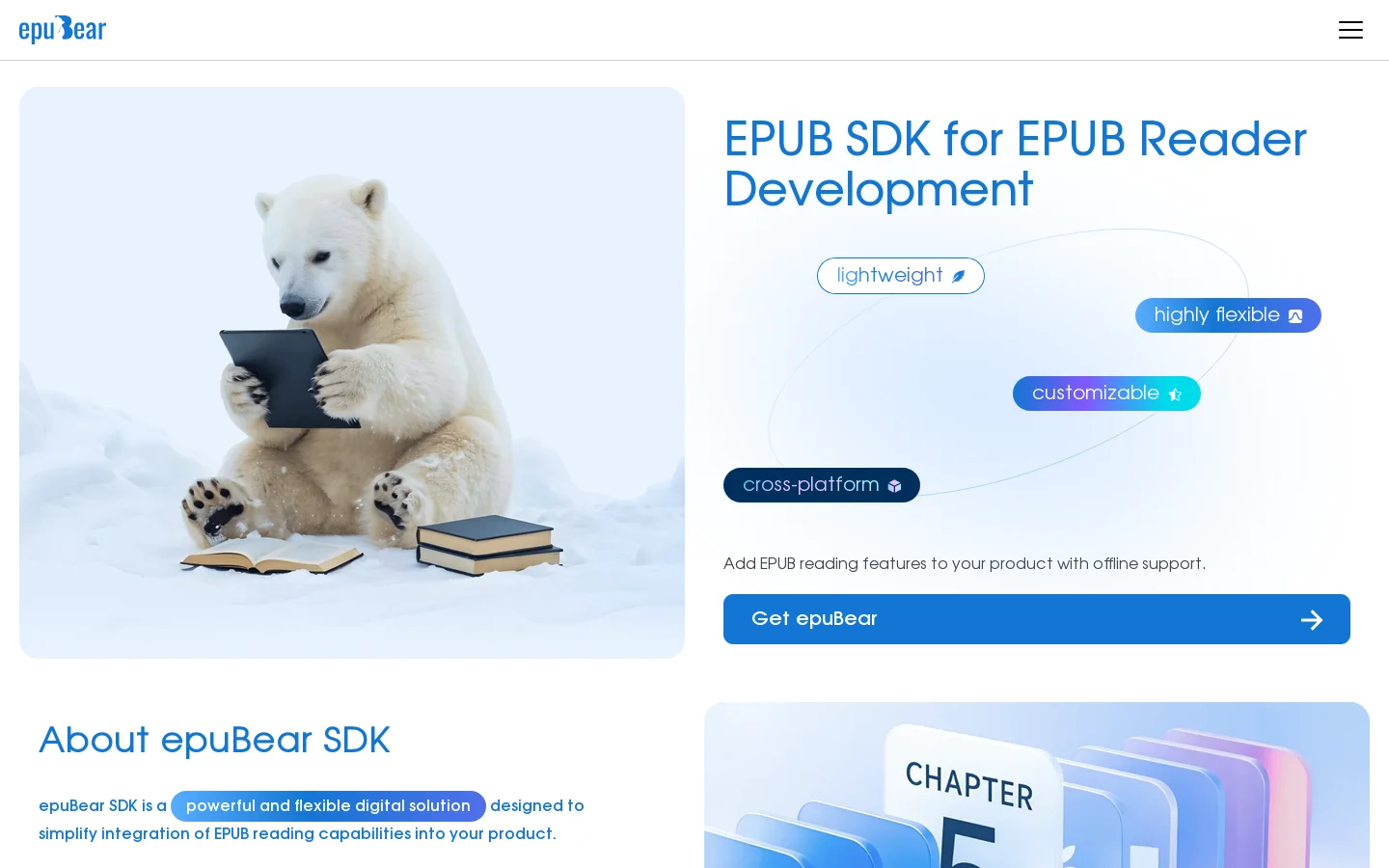 epuBear Homepage screenshot
