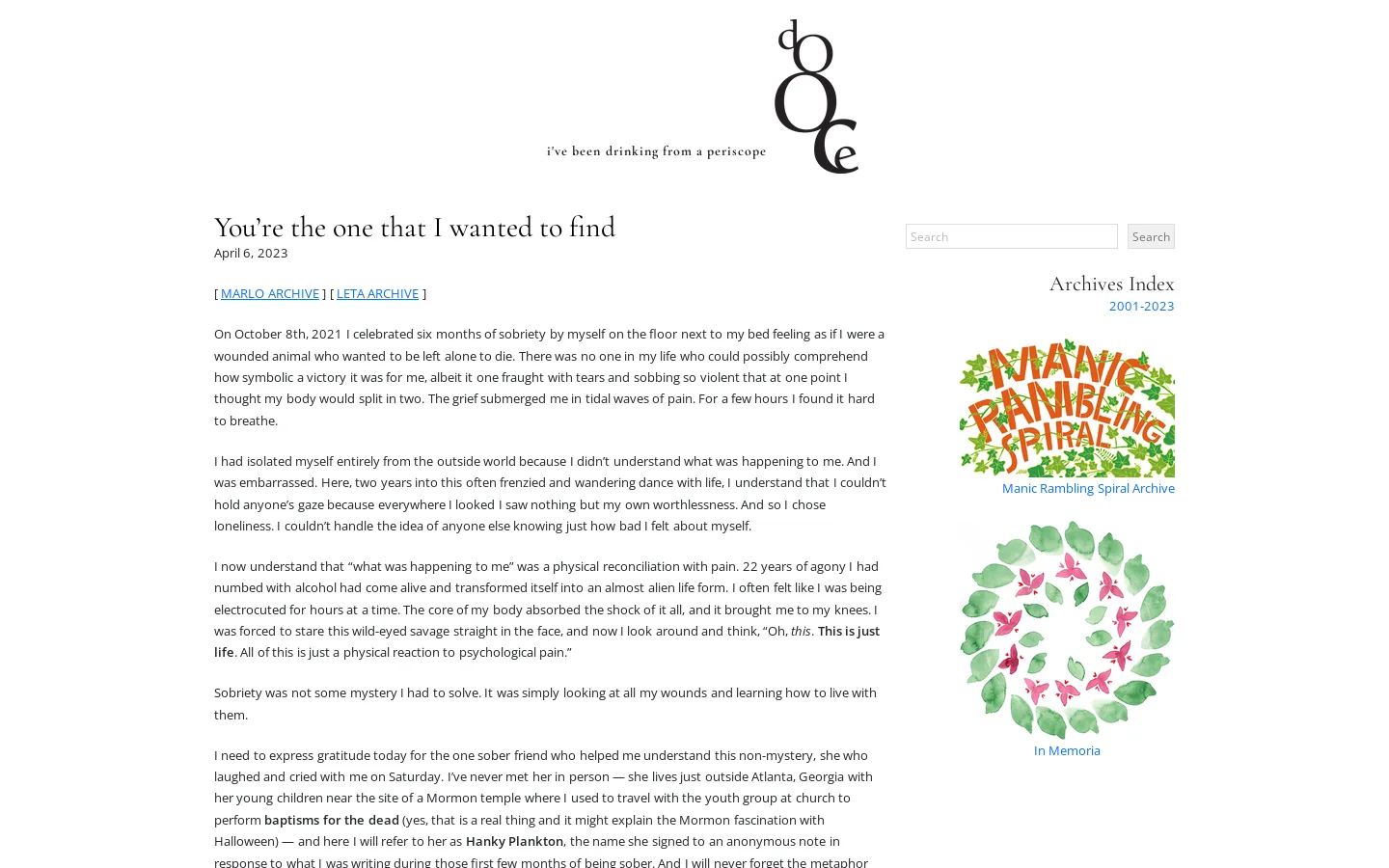 dooce® Homepage screenshot