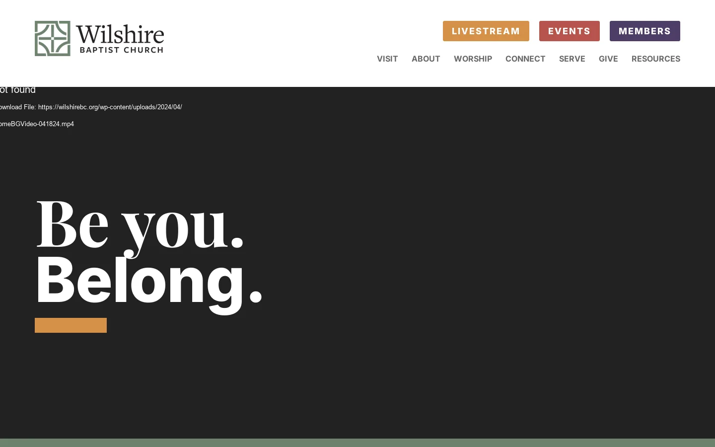 HOME - Wilshire Baptist Church Homepage screenshot