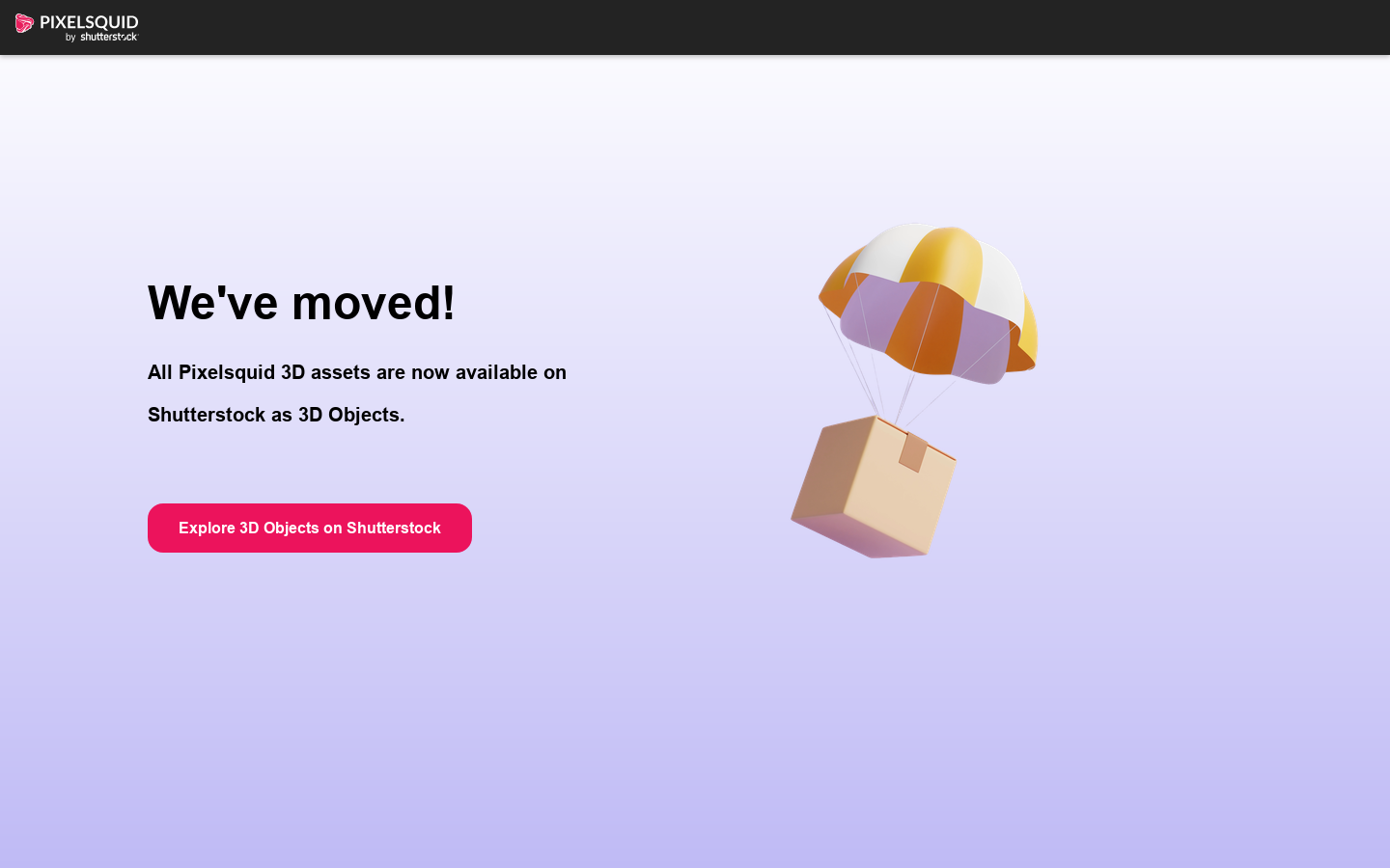 PixelSquid Homepage screenshot