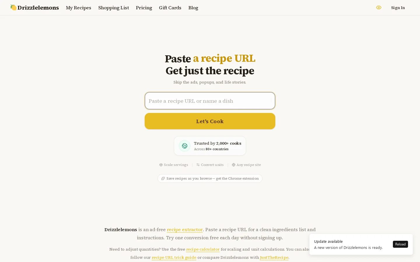 Drizzlelemons Homepage screenshot