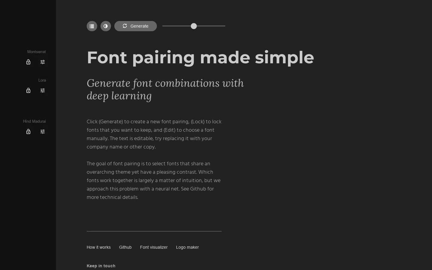 Fontjoy Homepage screenshot