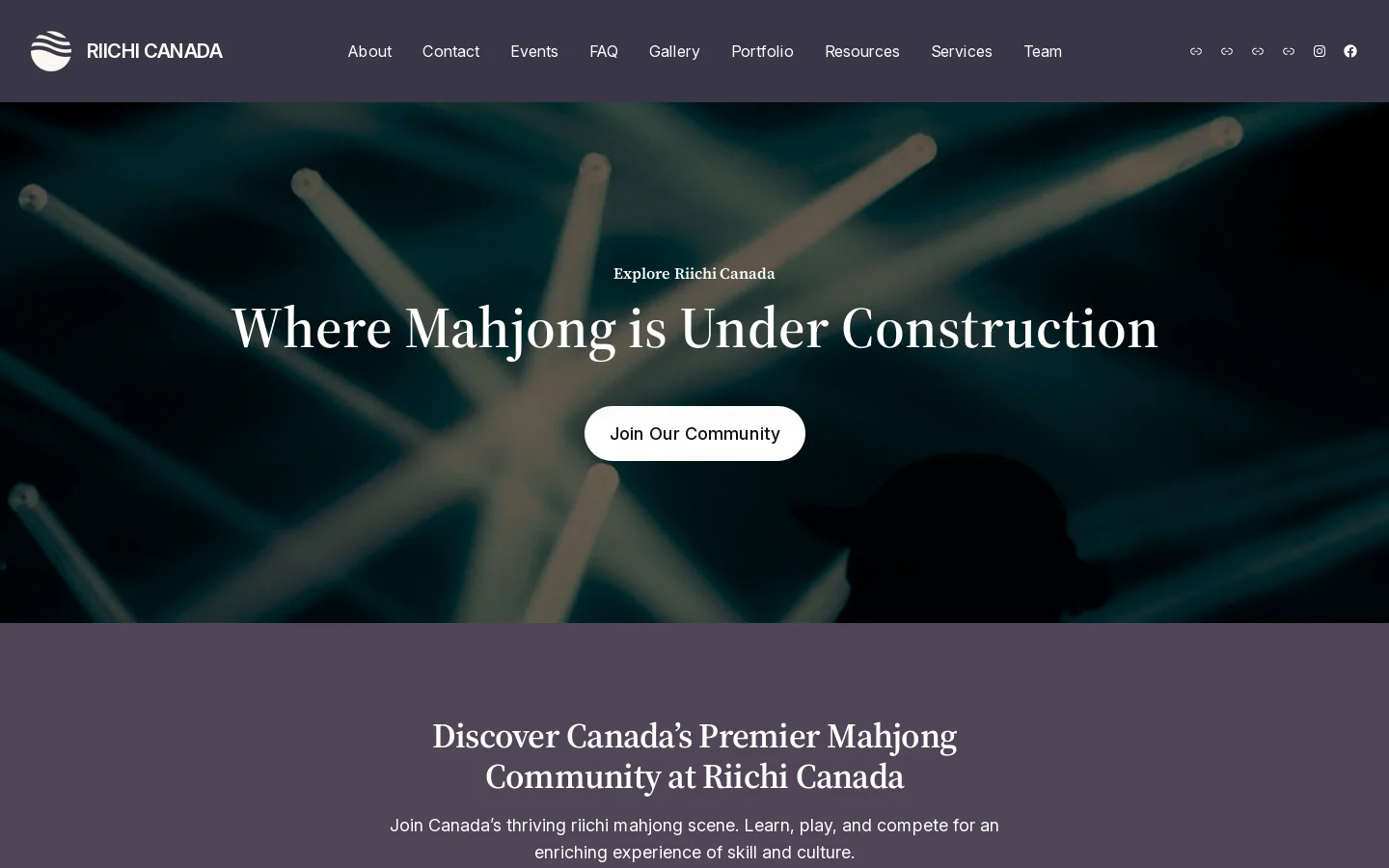 Riichi Canada Homepage screenshot