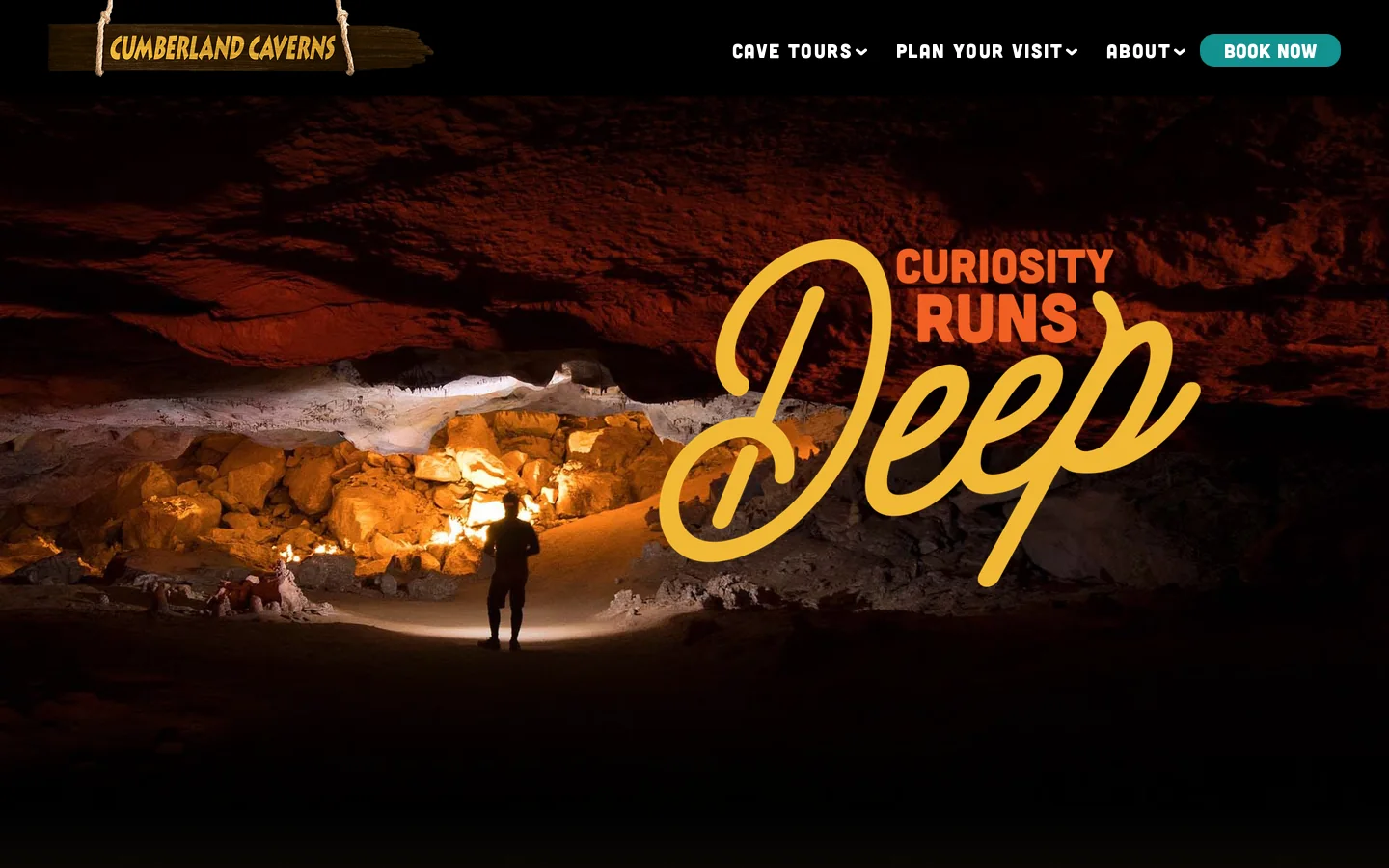Experience Historic Cumberland Caverns Homepage screenshot