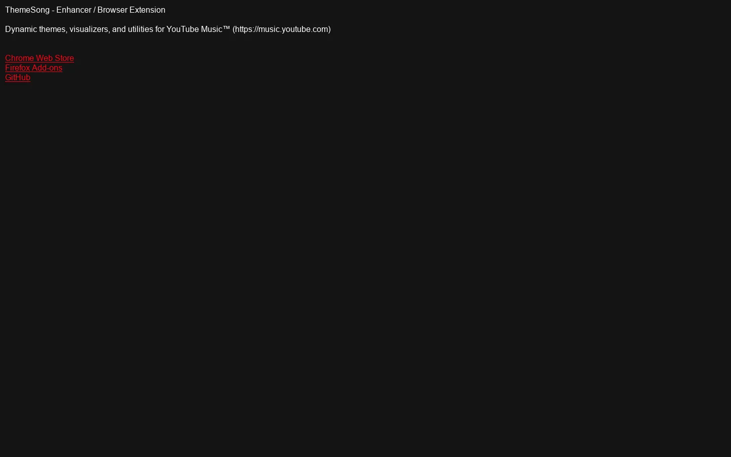 ThemeSong Homepage screenshot
