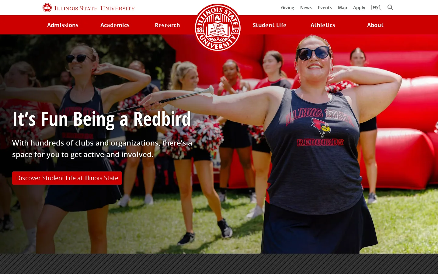 Illinois State University Homepage screenshot