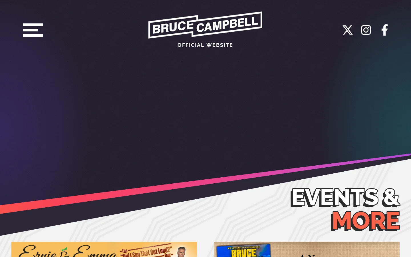 Bruce Campbell Homepage screenshot