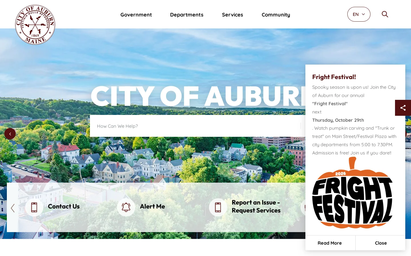 Auburn, ME Homepage screenshot