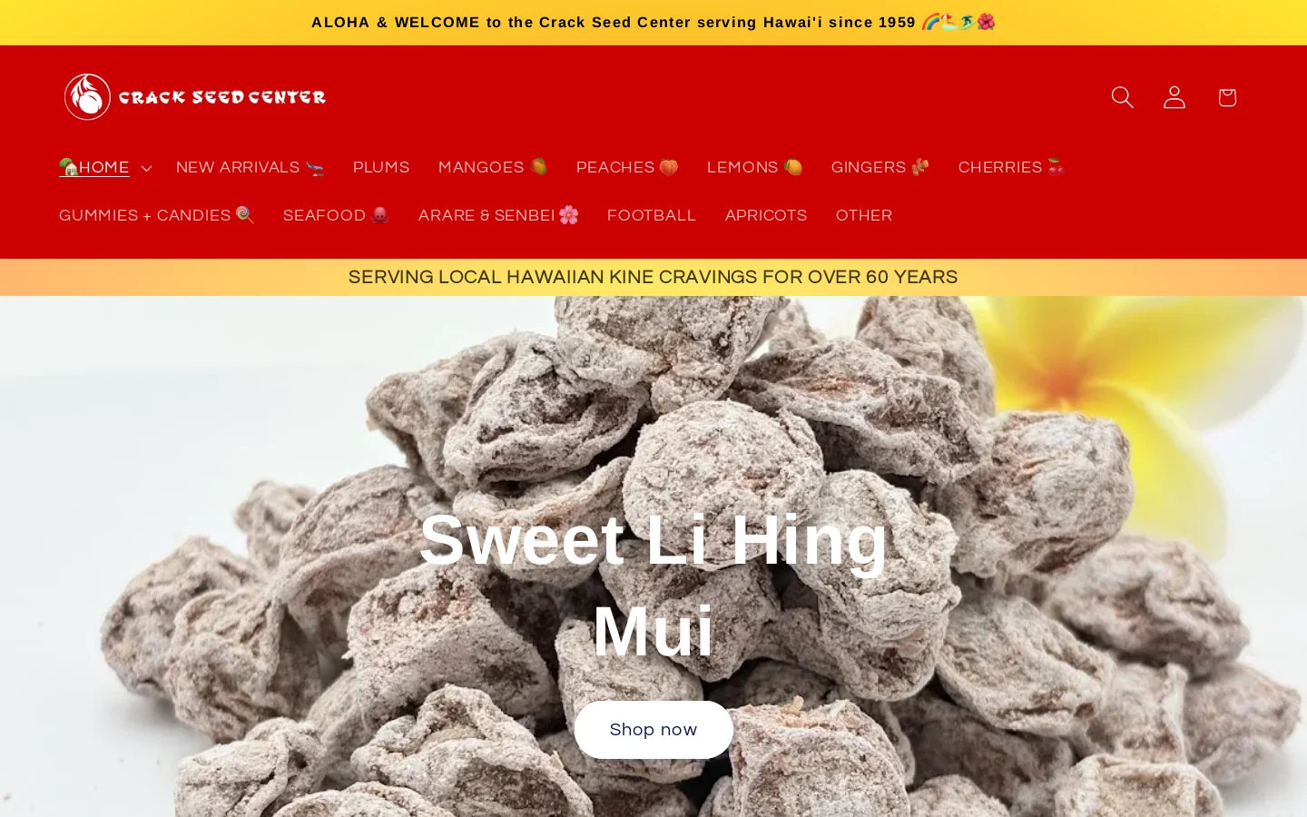 Crack Seed Center Homepage screenshot