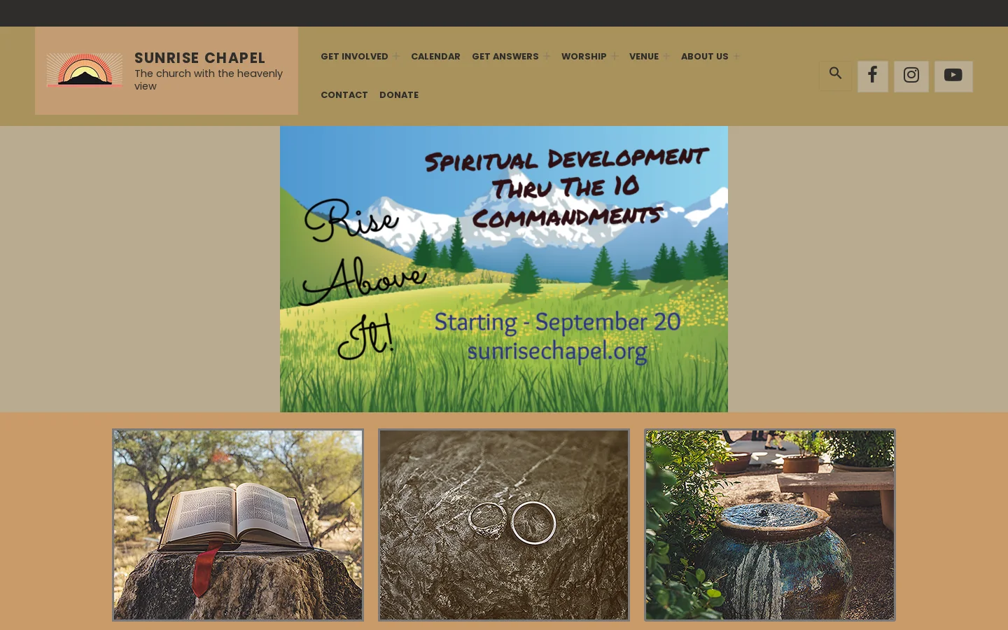 Sunrise Chapel Homepage screenshot