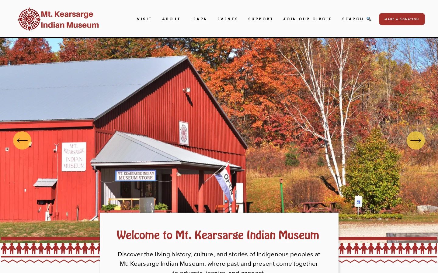 Mt. Kearsarge Indian Museum | Native American Museum, Events & Education in New Hampshire Homepage screenshot