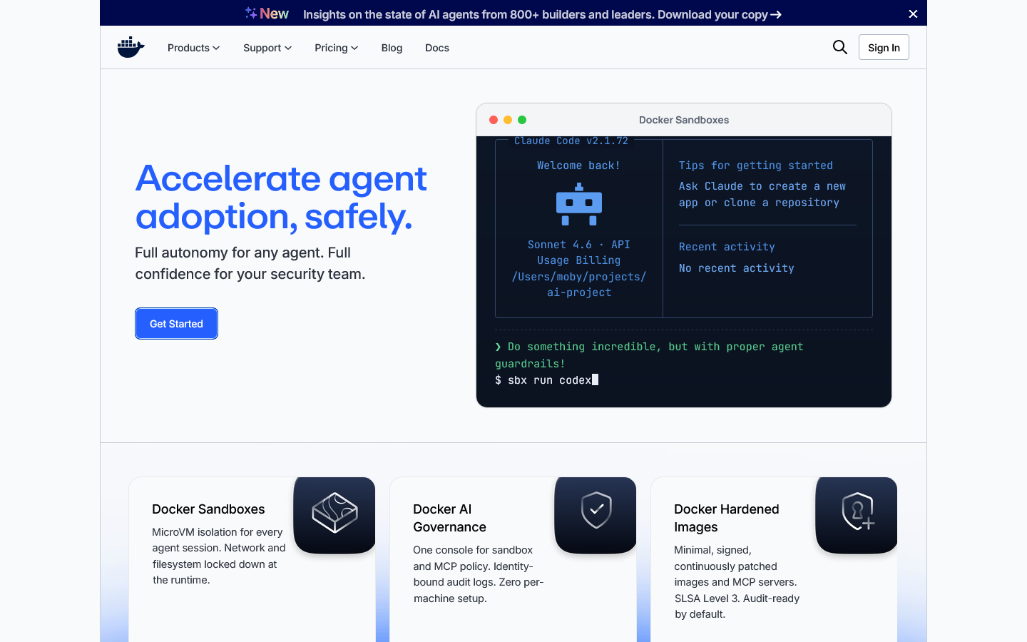 Docker Homepage screenshot