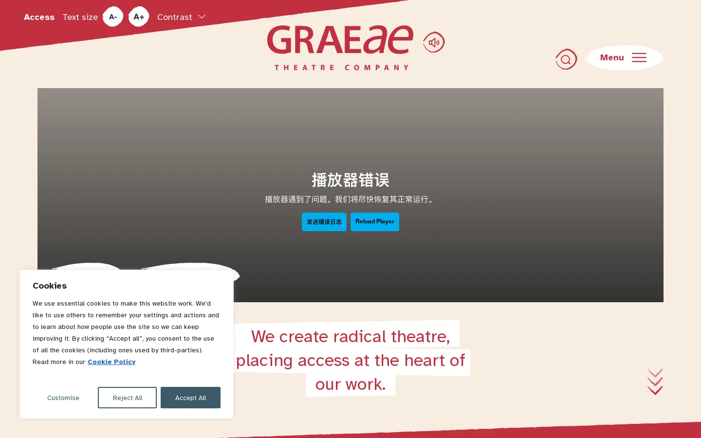Graeae Homepage screenshot