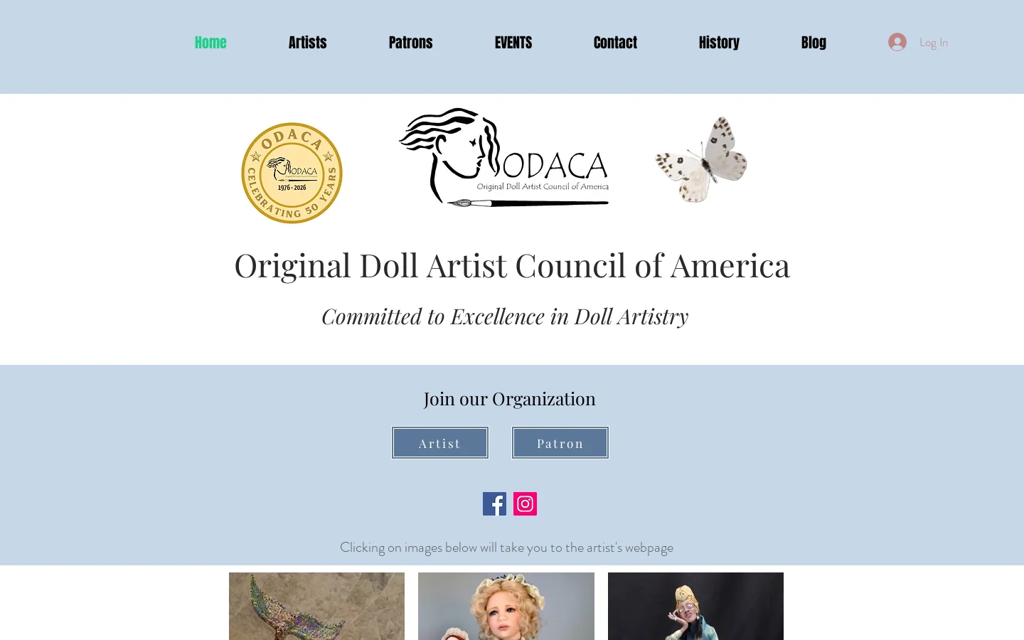 ODACA Homepage screenshot