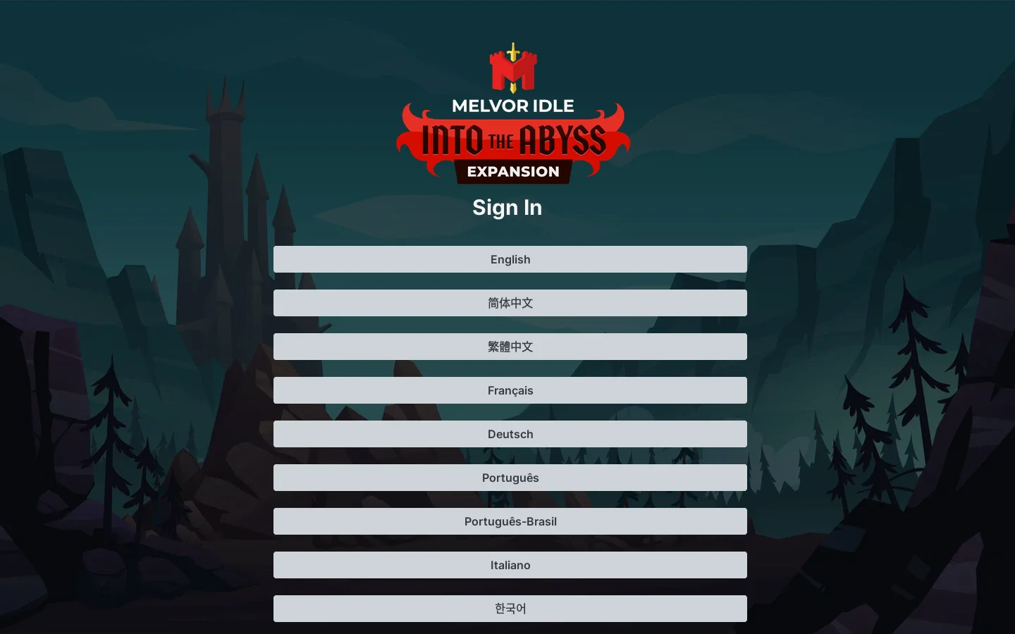 Melvor Idle : Homepage screenshot