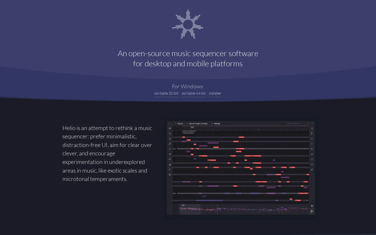 helio.fm Homepage screenshot