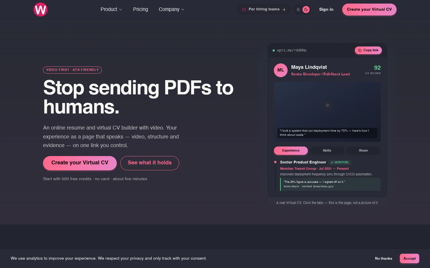 Wipperoz Homepage screenshot