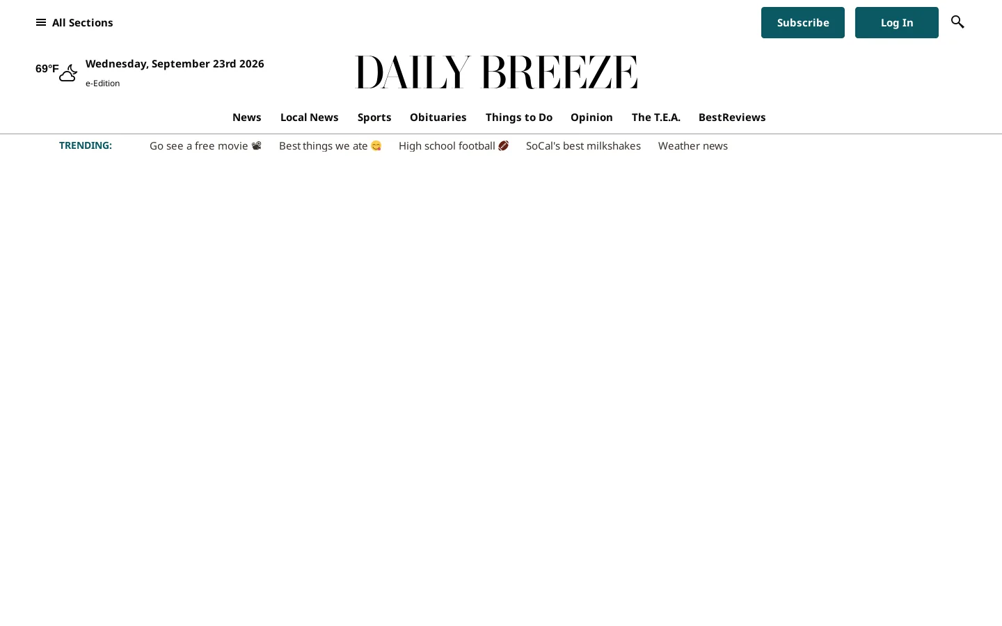 Daily Breeze Homepage screenshot