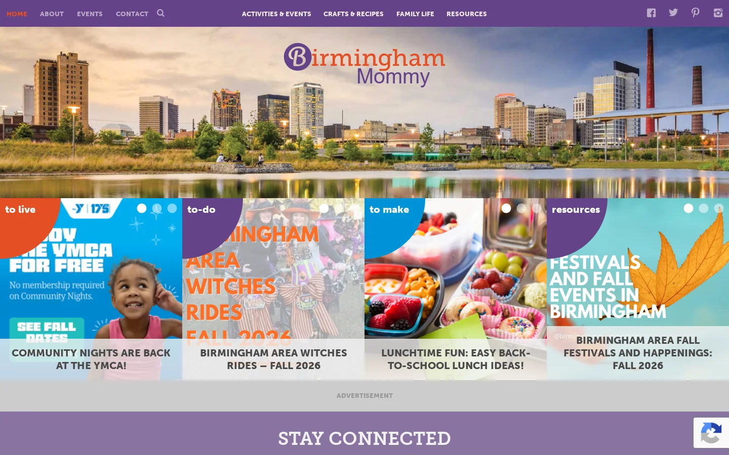 Birmingham Mommy Homepage screenshot