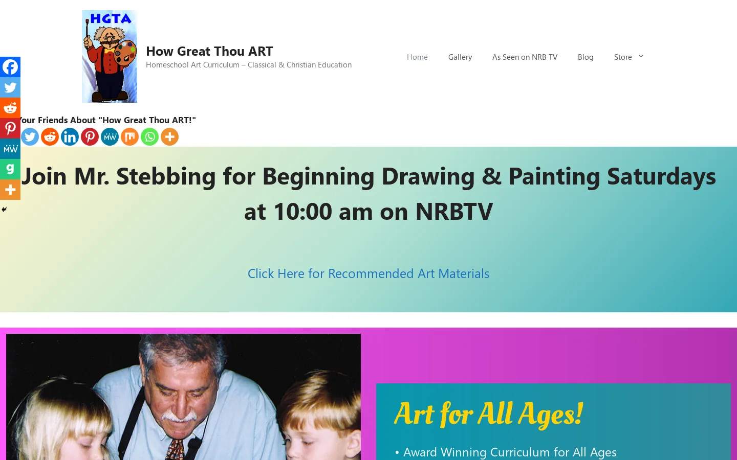 How Great Thou ART Homepage screenshot