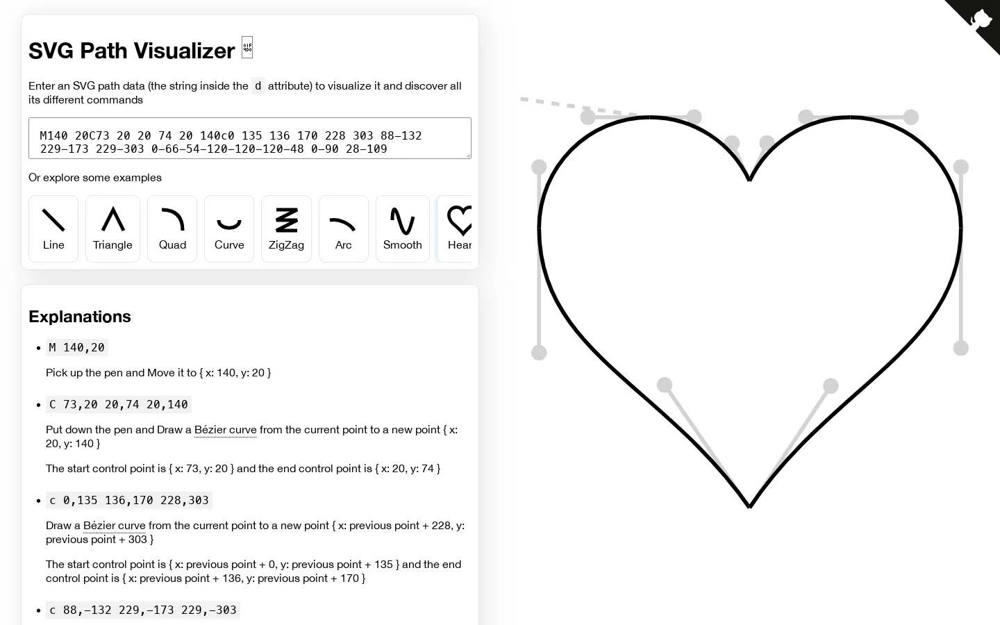 SVG Path Visualizer Homepage screenshot